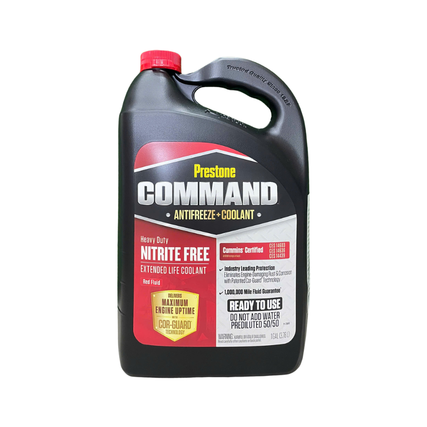 Nước làm mát màu đỏ Prestone Command Coolant 50/50 (3.78 Lít)