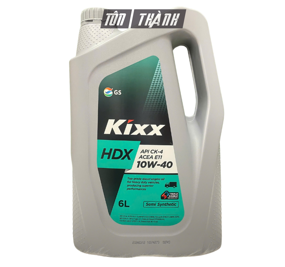 Dầu Động Cơ Diesel Kixx HDX CK-4 10W40 (6 Lít)