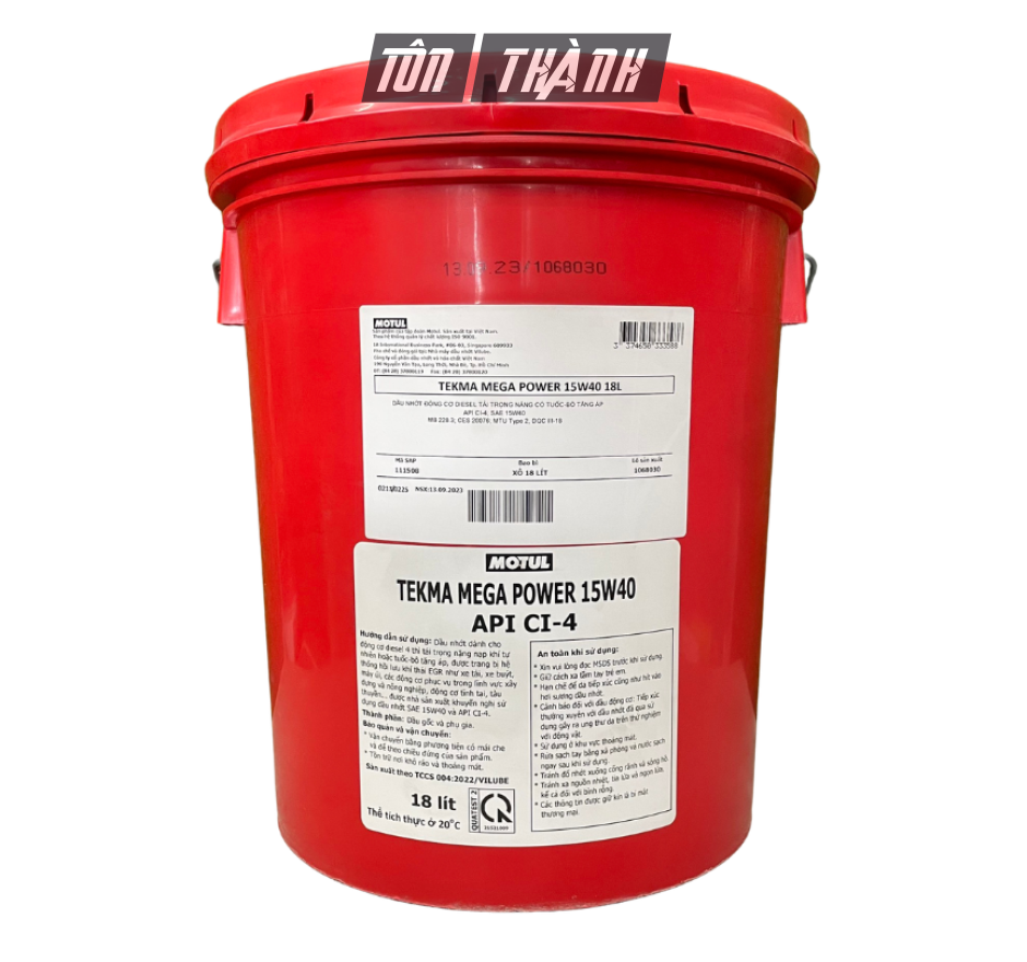 Dầu Động Cơ Diesel MOTUL TEKMA MEGA POWER 15W-40 (18 LÍT)