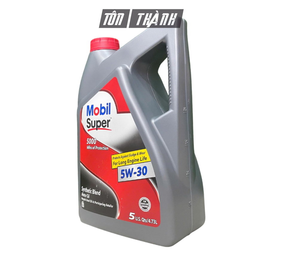 Dầu Động Cơ Xăng Mobil Super 5000 5W-30 SP (5 Lít) - Tổng Hợp Toàn Phần