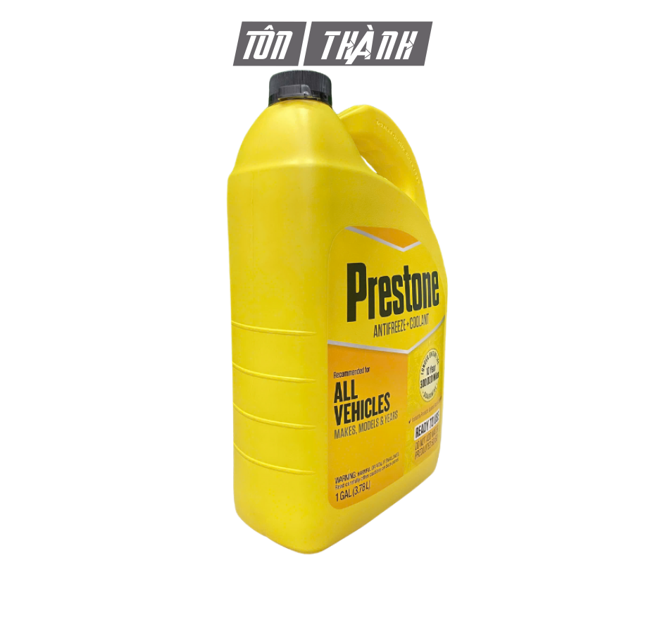 Nước Làm Mát Động Cơ Prestone ALL VEHICLES 50/50 màu VÀNG đa dụng phù hợp với Mọi Dòng Xe (3.78 Lít)