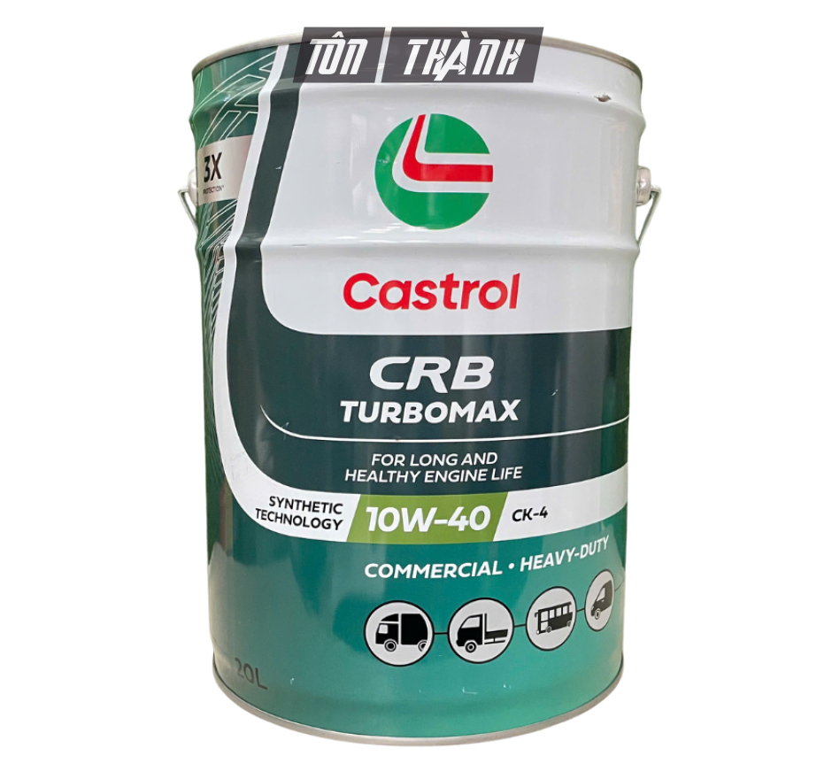 Dầu Động Cơ Diesel Castrol CRB TURBOMAX 10W-40 CK-4 (20 Lít) - Nhập Khẩu Hàn Quốc