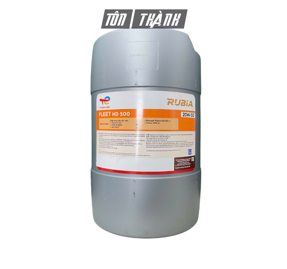DẦU ĐỘNG CƠ DIESEL TOTAL RUBIA FLEET HD 500 20W-50 (25 LÍT)