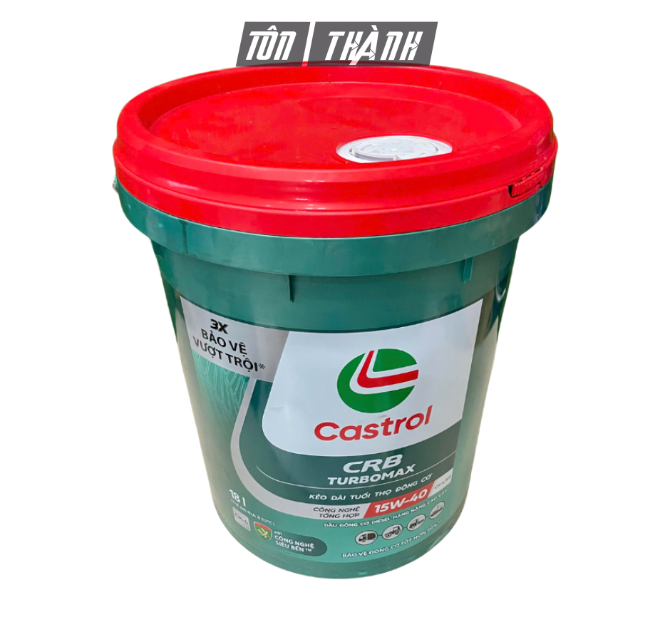 DẦU NHỚT ĐỘNG CƠ CASTROL CRB TURBOMAX 3X 15W40 CK-4 (18 LÍT)