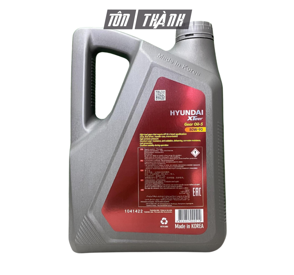 Dầu Hộp Số - Cầu Truyền Động - Hộp Số Phụ Hyundai Xteer GL-5 80w90 (4 Lít)