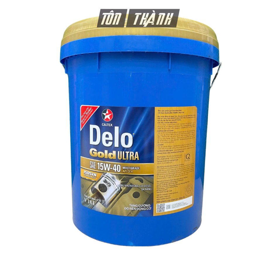 DẦU ĐỘNG CƠ Ô TÔ DIESEL CALTEX DELO GOLD ULTRA 15W-40 (18 LÍT)