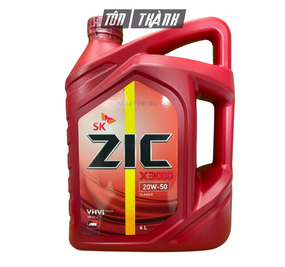 DẦU ĐỘNG CƠ Ô TÔ SK ZIC X3000 20W50 (6 LÍT)