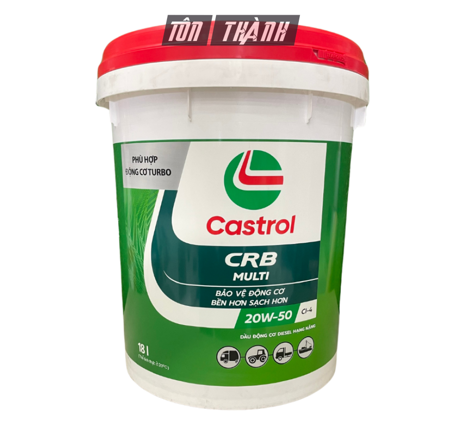 DẦU NHỚT ĐỘNG CƠ CASTROL CRB MULTI 20W50 CI-4 (18 LÍT)