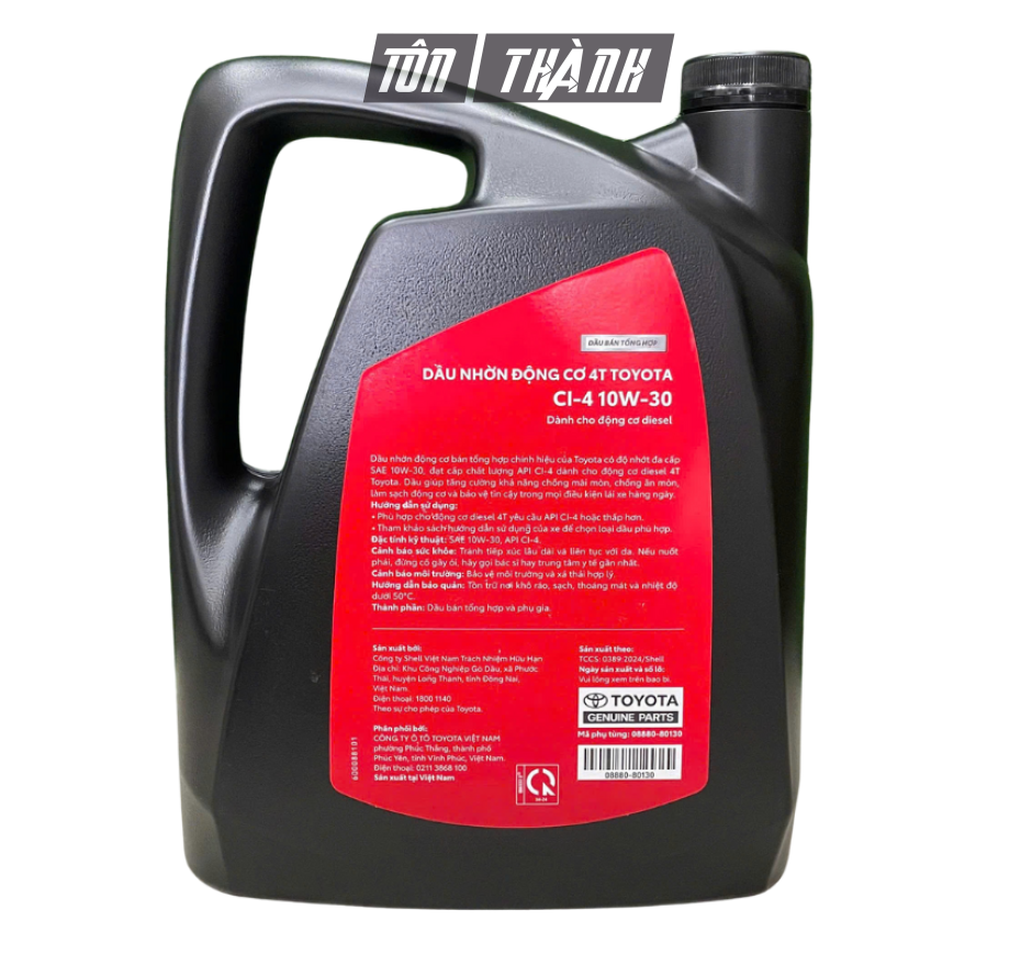 Dầu Nhớt Động Cơ 4 Thì Toyota CH-4 10w30 dành cho xe dầu