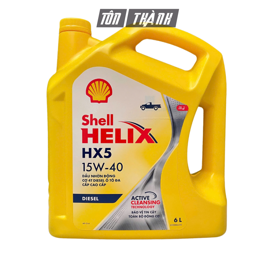 Dầu nhớt Shell Helix HX5 Diesel 15W40 6L (Dùng cho động cơ máy dầu)