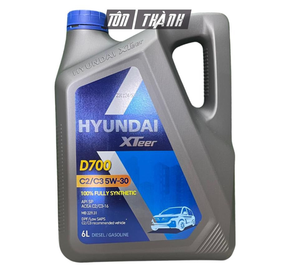 Dầu nhớt ô tô HYUNDAI XTEER Diesel D700 C3 5W30 (6 Lít)