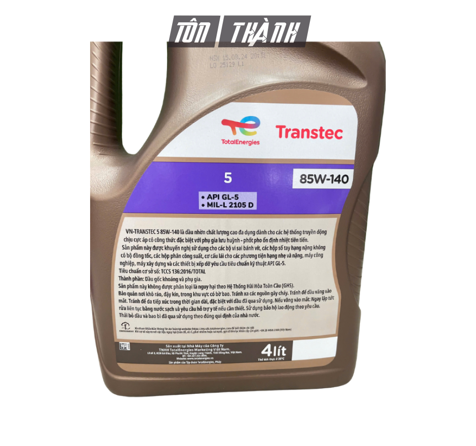 DẦU CẦU Ô TÔ TOTAL TRANSTEC 5 85W-140 (4 LÍT)