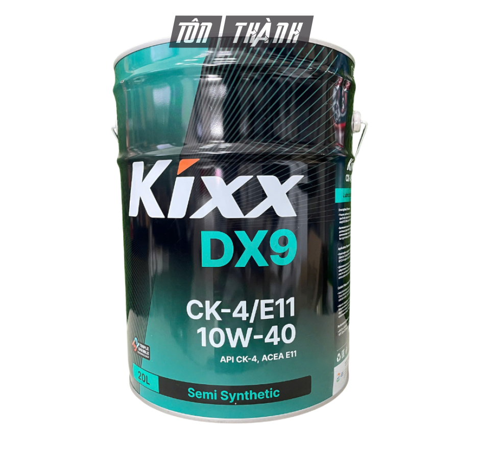 Dầu Động Cơ Diesel Kixx DX9  10W-40 API CK-4/E11 (20 Lít) - Nhập Khẩu Hàn Quốc