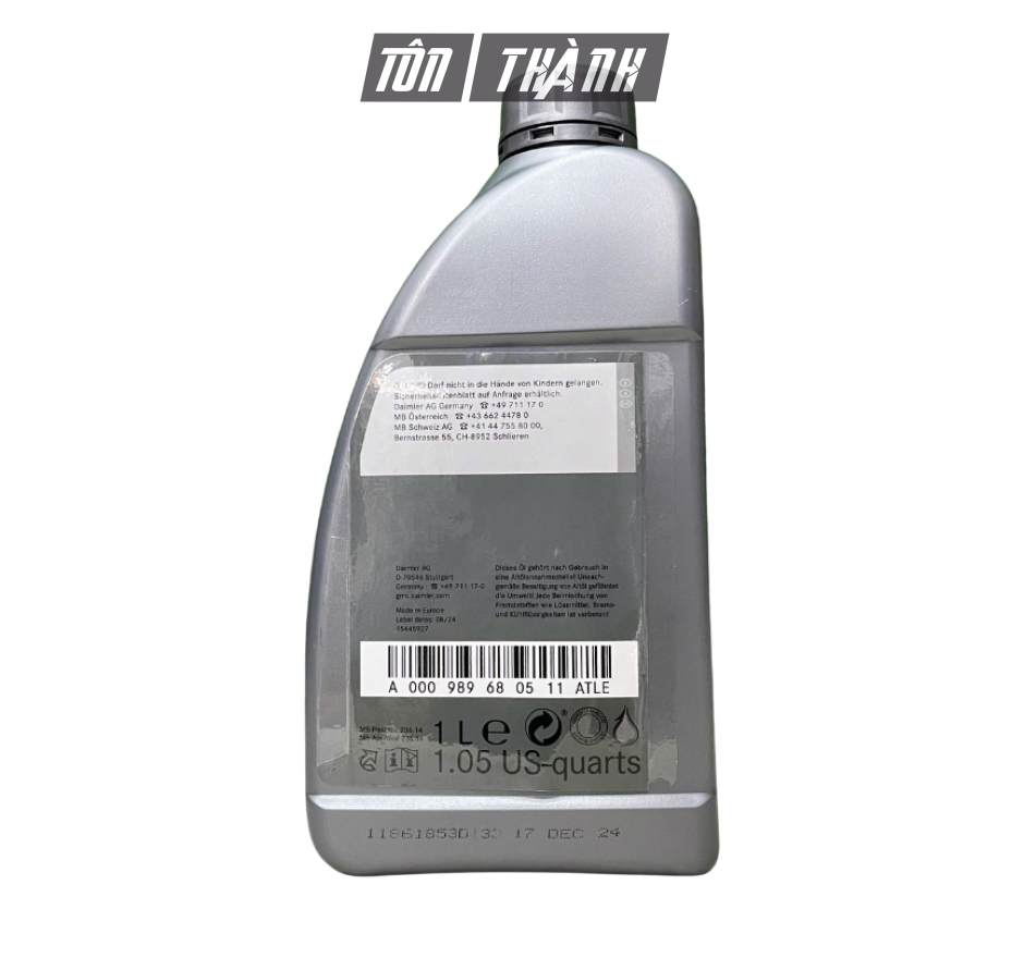 Dầu Hộp Số Tự Động Mercedes Benz ATF MB 236.14 (1 Lít) - Chính Hãng Mercedes