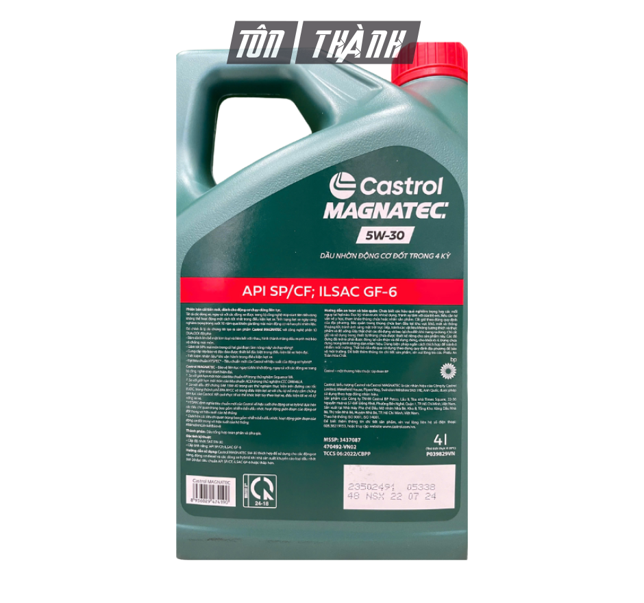 Dầu Động Cơ Castrol MAGNATEC HYSPEC 5W-30 SP/CF (4 Lít) - Tổng Hợp Toàn Phần