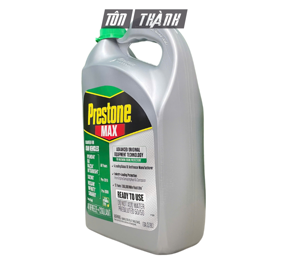 Nước Làm Mát Động Cơ Prestone MAX màu XANH LÁ dành cho xe Châu Á (3.78 lít)