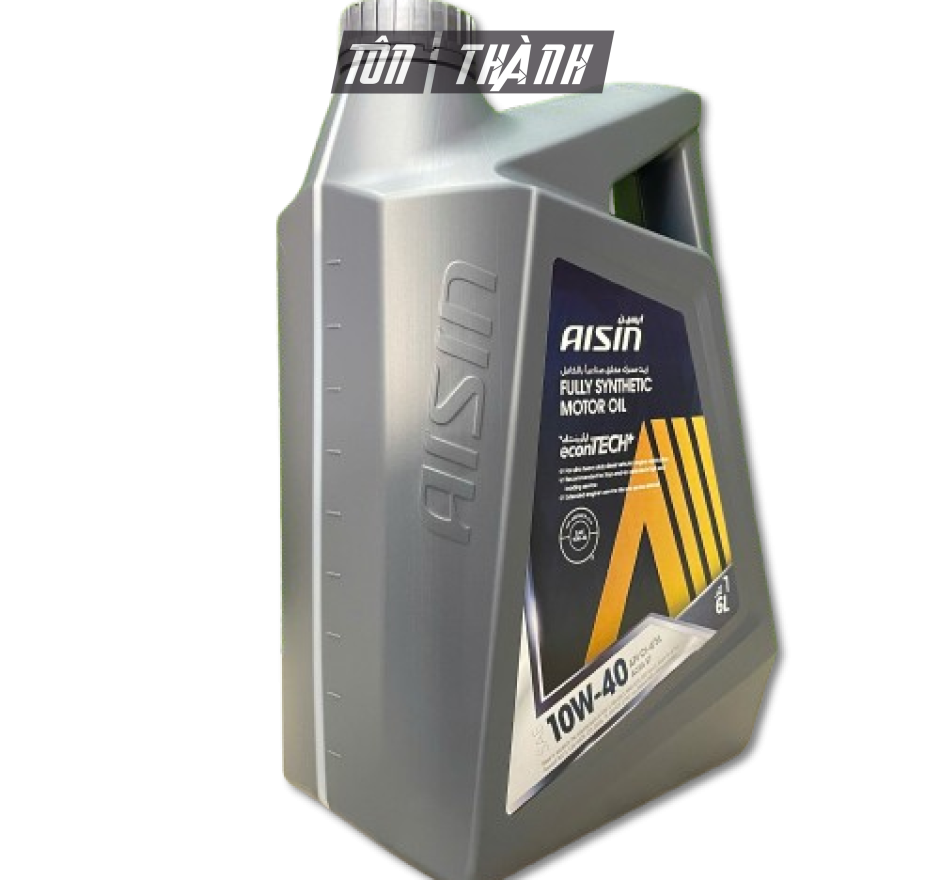 Dầu động cơ AISIN econTECH+ 10W-40 CI-4/SL - Dành cho xe Diesel/Xăng (6 Lít)