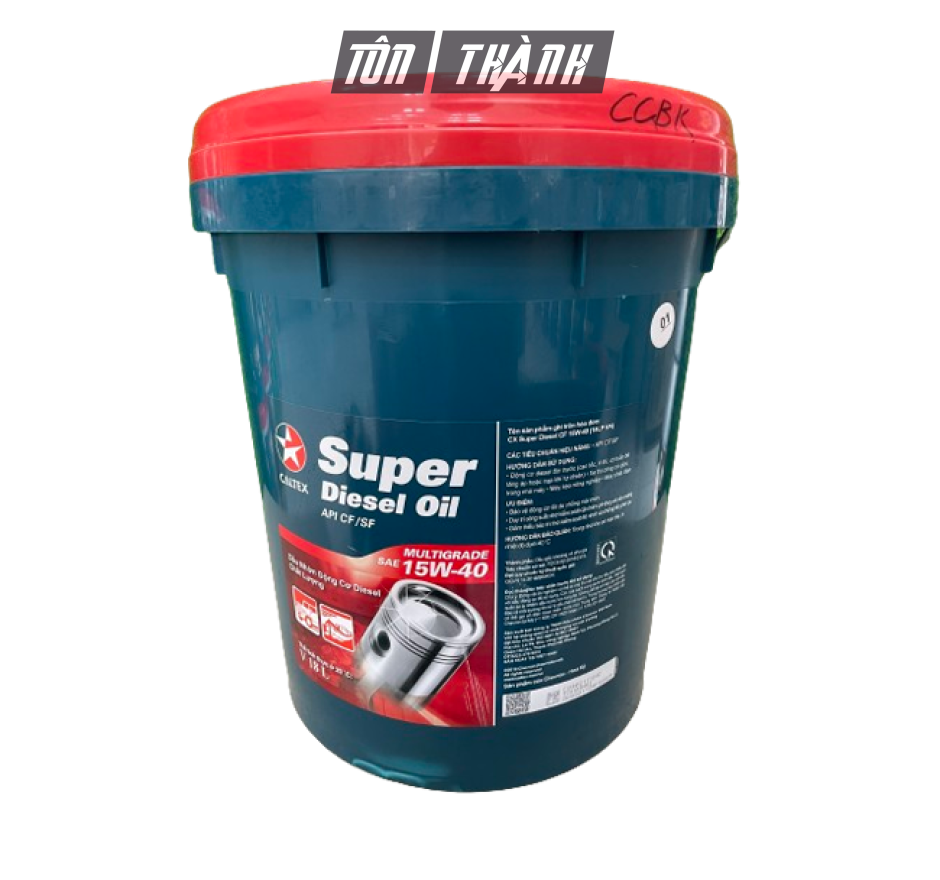 DẦU NHỚT ĐỘNG CƠ CALTEX SUPER DIESEL OIL 15W40 (18 LÍT)