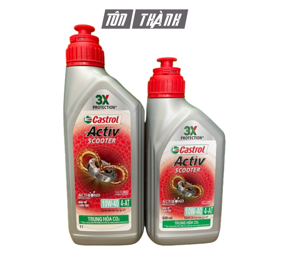 Dầu Nhớt Xe Tay Ga Castrol Activ Scooter 10W40 ( 1L & 0.8L )