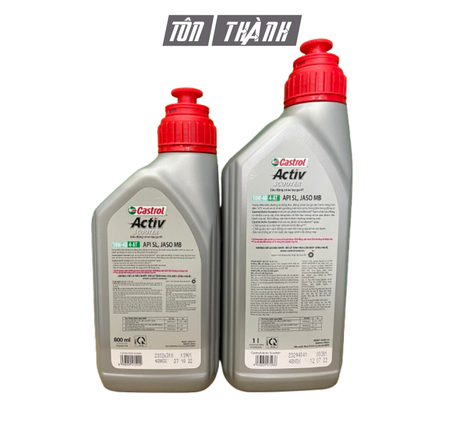 Dầu Nhớt Xe Tay Ga Castrol Activ Scooter 10W40 ( 1L & 0.8L )