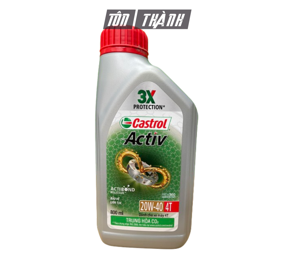 NHỚT XE SỐ CASTROL ACTIV - 20W40 (1 Lít & 0.8 Lít)