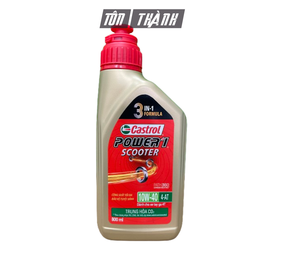 DẦU NHỚT TAY GA CASTROL POWER-1 SCOOTER 10W40 (0.8L & 1L)