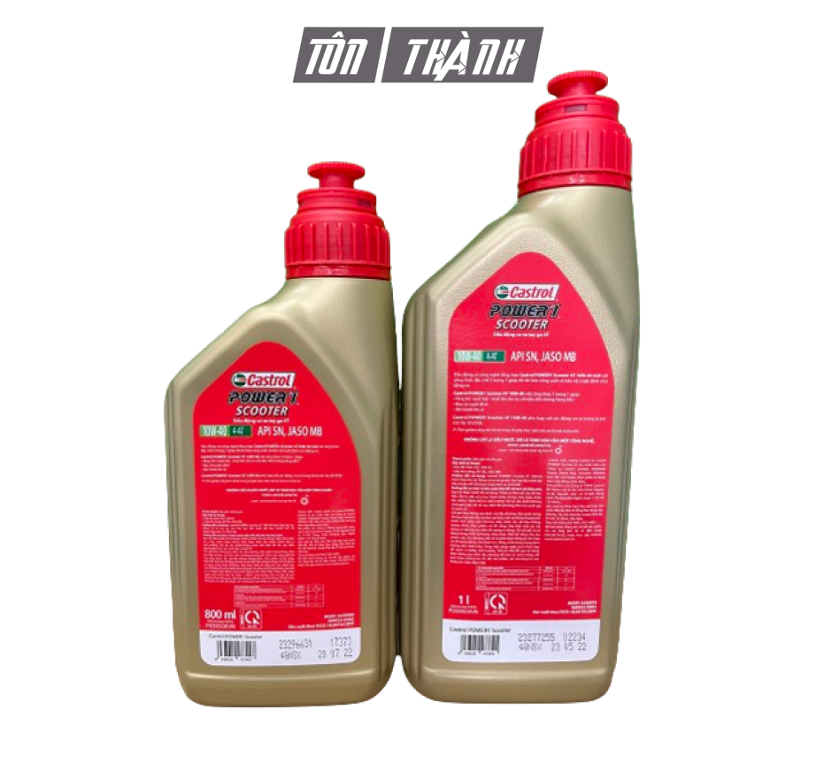 DẦU NHỚT TAY GA CASTROL POWER-1 SCOOTER 10W40 (0.8L & 1L)