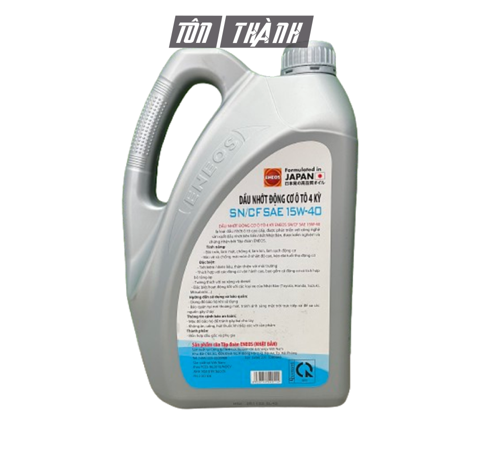 DẦU NHỚT ĐỘNG CƠ Ô TÔ ENEOS SN/CF 15W-40 (4 LÍT)