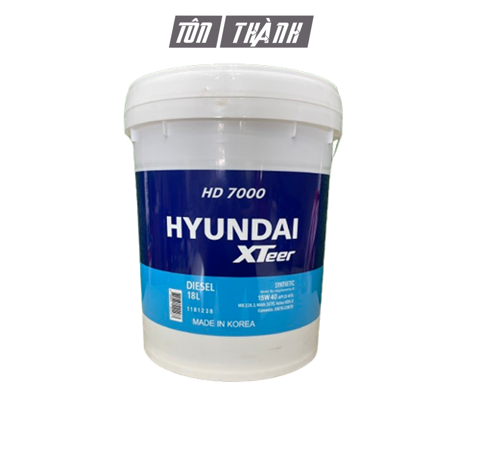 Dầu nhớt ô tô HYUNDAI XTEER HD7000 15W40 (18 Lít)