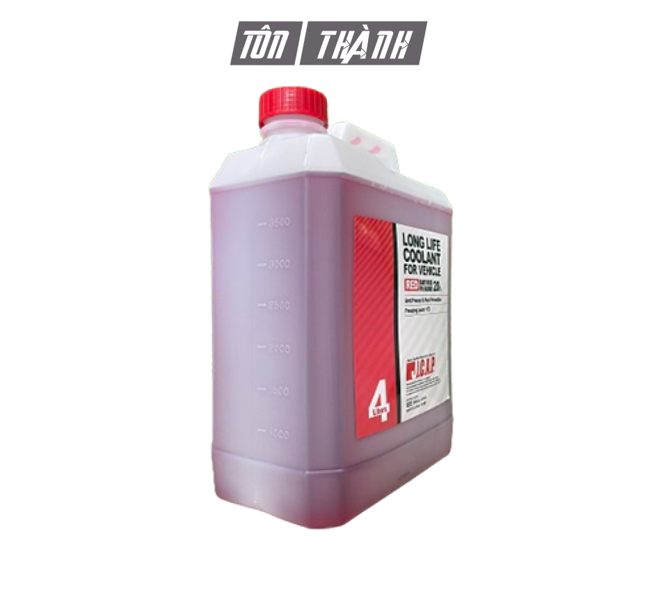 NƯỚC GIẢI NHIỆT LÀM MÁT ĐỘNG CƠ J.C.A.P XE Ô TÔ DU LỊCH ĐỎ (4 LÍT)