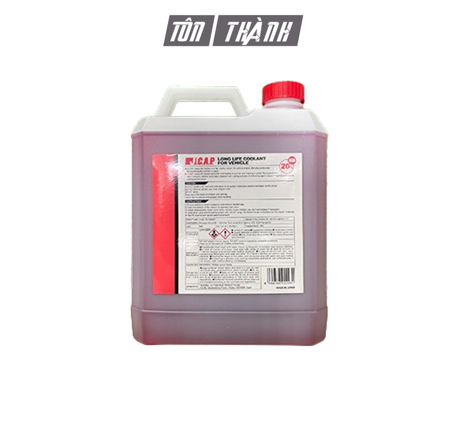 NƯỚC GIẢI NHIỆT LÀM MÁT ĐỘNG CƠ J.C.A.P XE Ô TÔ DU LỊCH ĐỎ (4 LÍT)