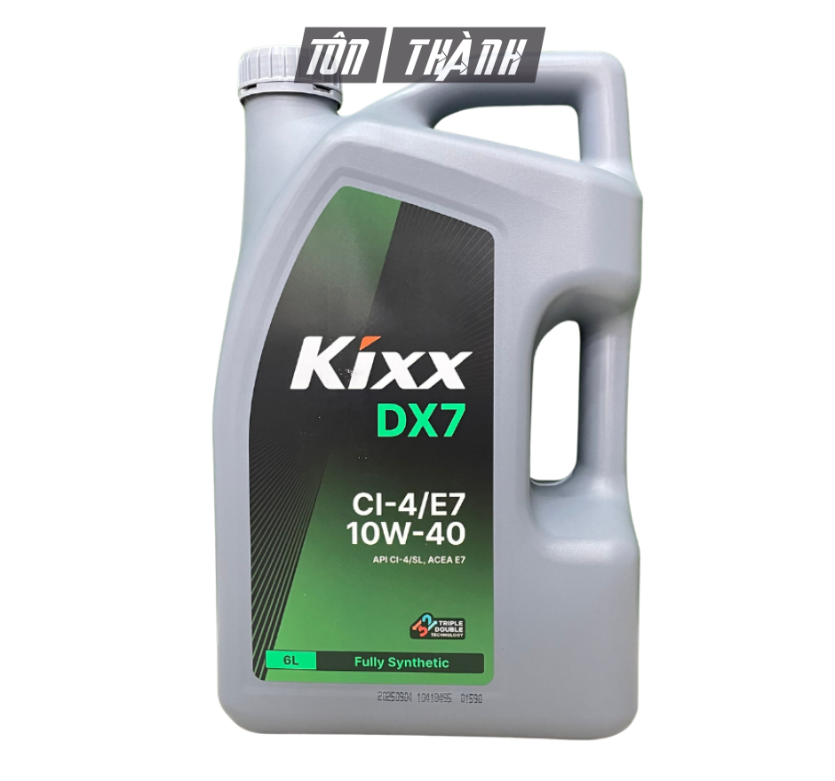 Dầu Động Cơ Diesel/Xăng KIXX DX7 10W-40 API CI-4/SL (6 Lít) - Chuyên Động Cơ Dầu
