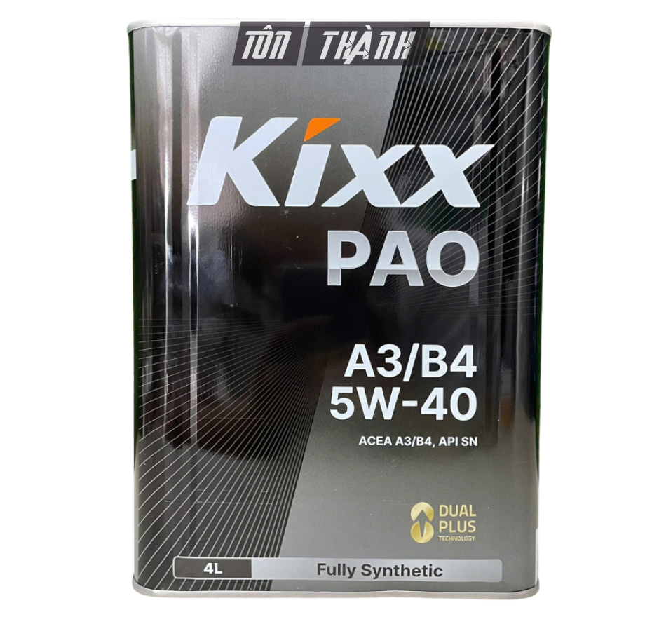 DẦU ĐỘNG CƠ DÀNH CHO XE Ô TÔ, XE MÁY TAY GA - KIXX PAO ACEC A3/B4 5W40 (4 LÍT)