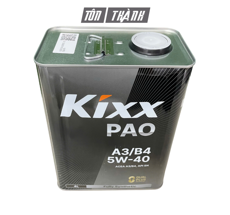 DẦU ĐỘNG CƠ DÀNH CHO XE Ô TÔ, XE MÁY TAY GA - KIXX PAO ACEC A3/B4 5W40 (4 LÍT)