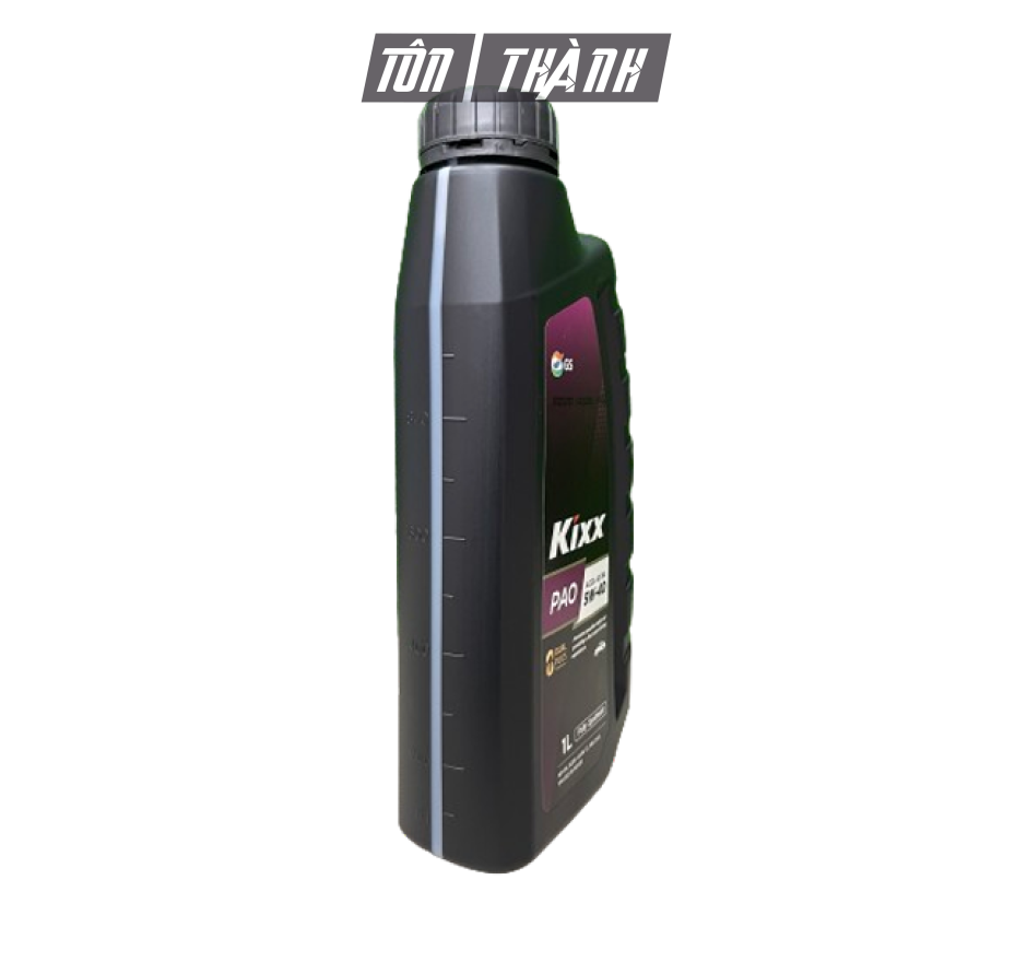 Dầu nhớt Kixx PAO 5W40 dùng cho ô tô và xe tay ga chai 1L tổng hợp 100%