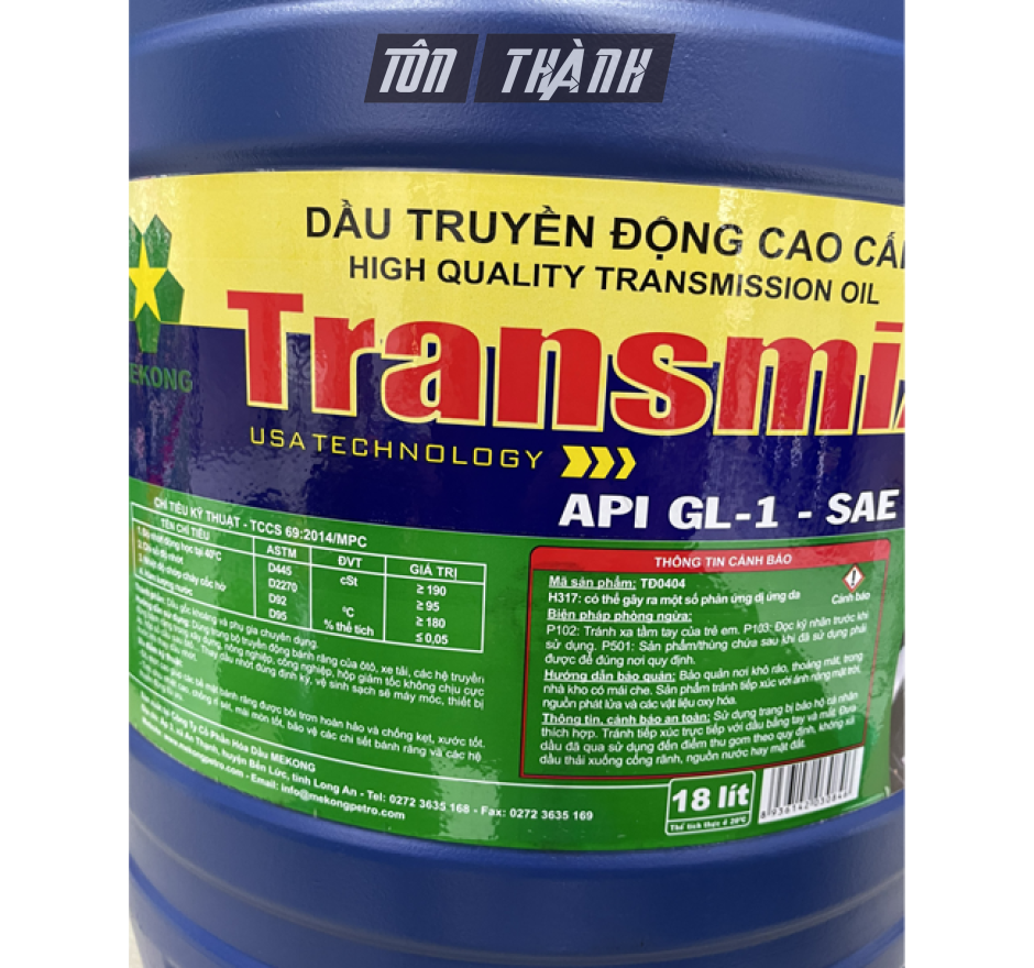 DẦU CẦU TRUYỀN ĐỘNG CAO CẤP MEKONG TRANSMIX 90 (18 Lít)