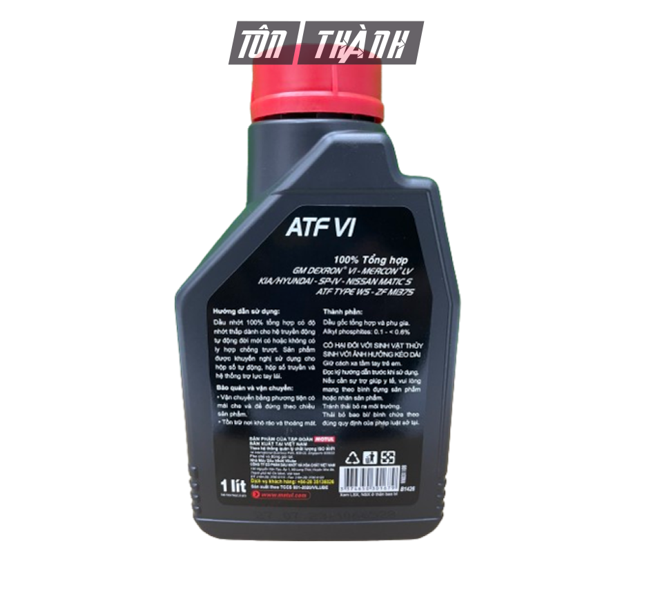 NHỚT HỘP SỐ TỰ ĐỘNG TRỢ LỰC TAY LÁI ATF VI MOTUL (1 LÍT)