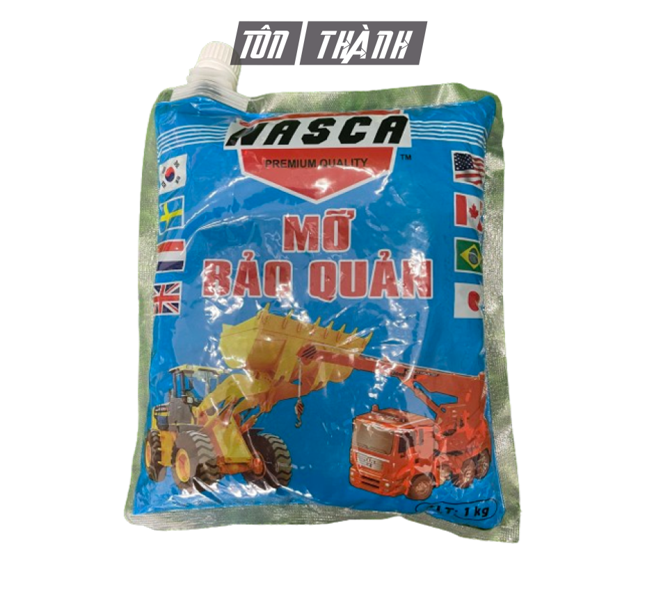 MỠ BÒ NASCA MỠ BẢO QUẢN BÔI TRƠN VÒNG BI BẠC ĐẠN .. CHỐNG GỈ SÉT CHỐNG ĂN MÒN 1Kg (Bịch xanh)