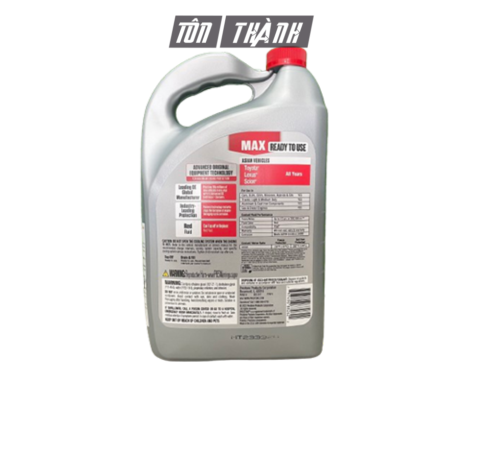 Nước làm mát động cơ Prestone MAX màu đỏ chuyên dụng cho xe Châu Á (3.78 lít)