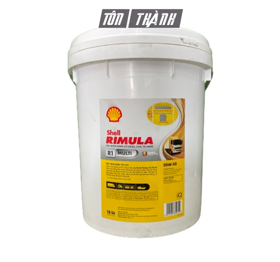 DẦU ĐỘNG CƠ SHELL RIMULA R1 20W-50 (18 LÍT)