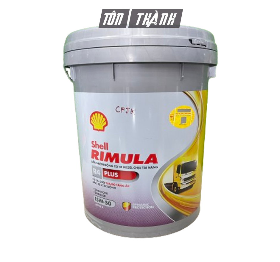 DẦU NHỚT ĐỘNG CƠ SHELL RIMULA R4 PLUS TURBO 15W50 API CI-4 (18 LÍT)