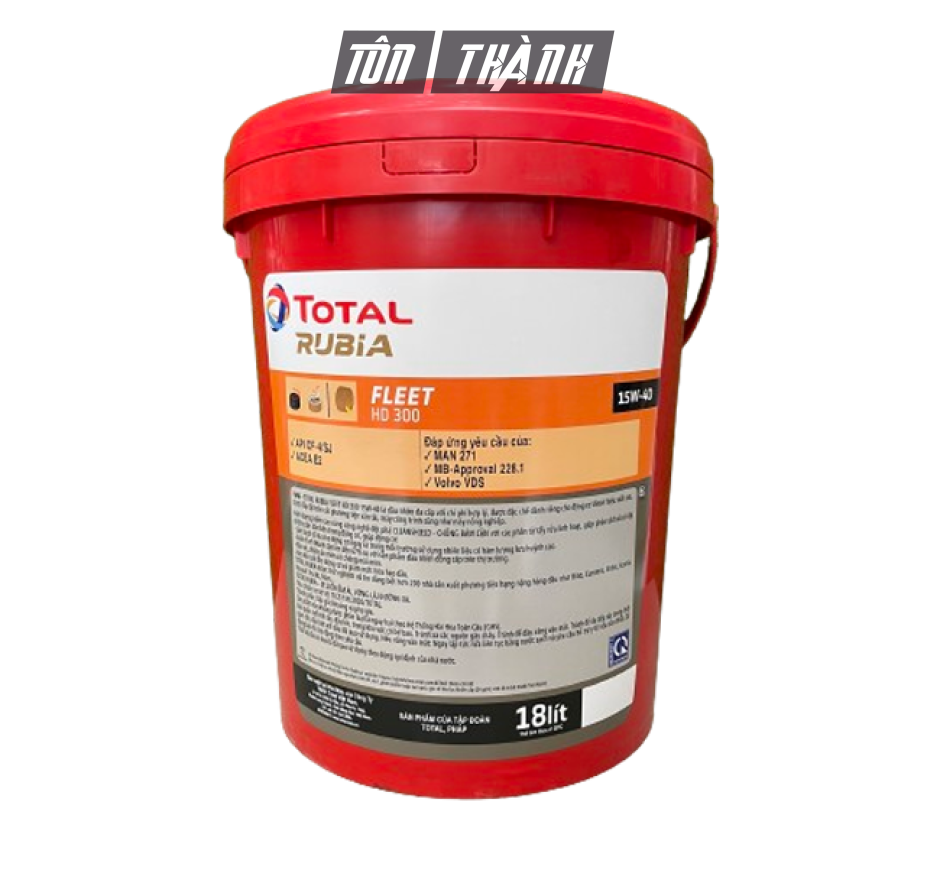DẦU ĐỘNG CƠ DIESEL TOTAL RUBIA FLEET HD 300 SAE 15W-40 (18 LÍT)