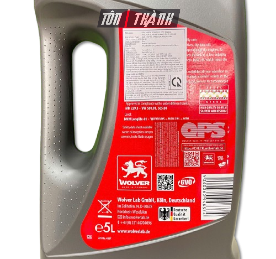 Dầu Nhớt Ô Tô Cao Cấp Wolver Super Dynamic 10w40 (5 Lít)
