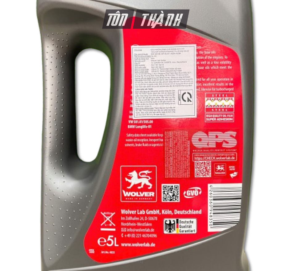Dầu Nhớt Ô Tô Cao Cấp Wolver Super Dynamic 5w30 (5 Lít)