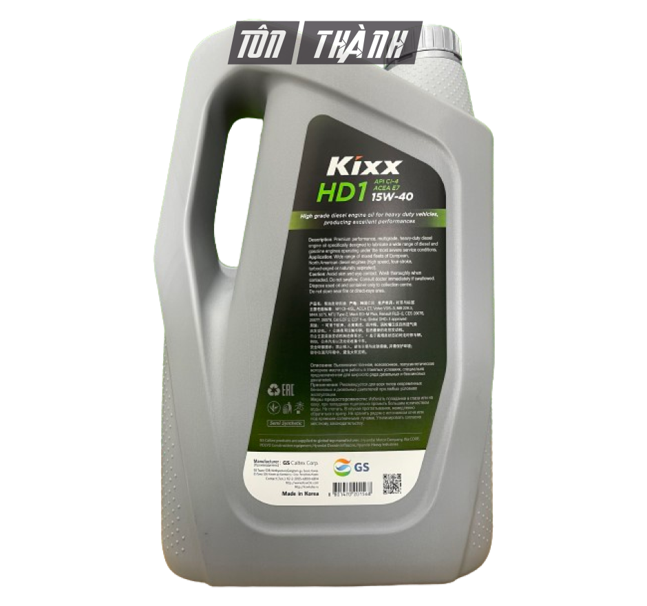 DẦU ĐỘNG CƠ KIXX HD1 API CI-4/SL ACEA 7 15W40 - CHUYÊN DỤNG CHO XE MÁY DẦU (6 LÍT)