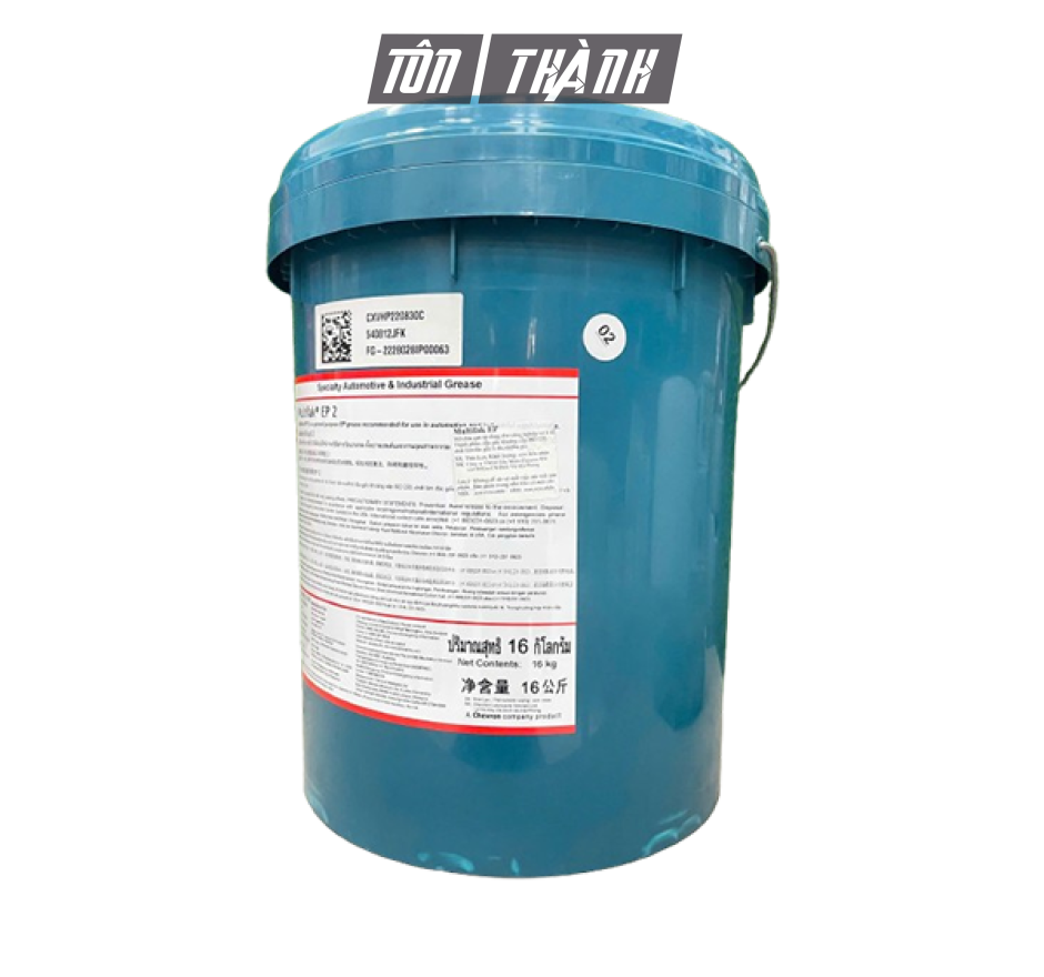 Mỡ bôi trơn Caltex Multifak EP 2- Đa Dụng, Chống Mài Mòn Vượt Trội (16kg)