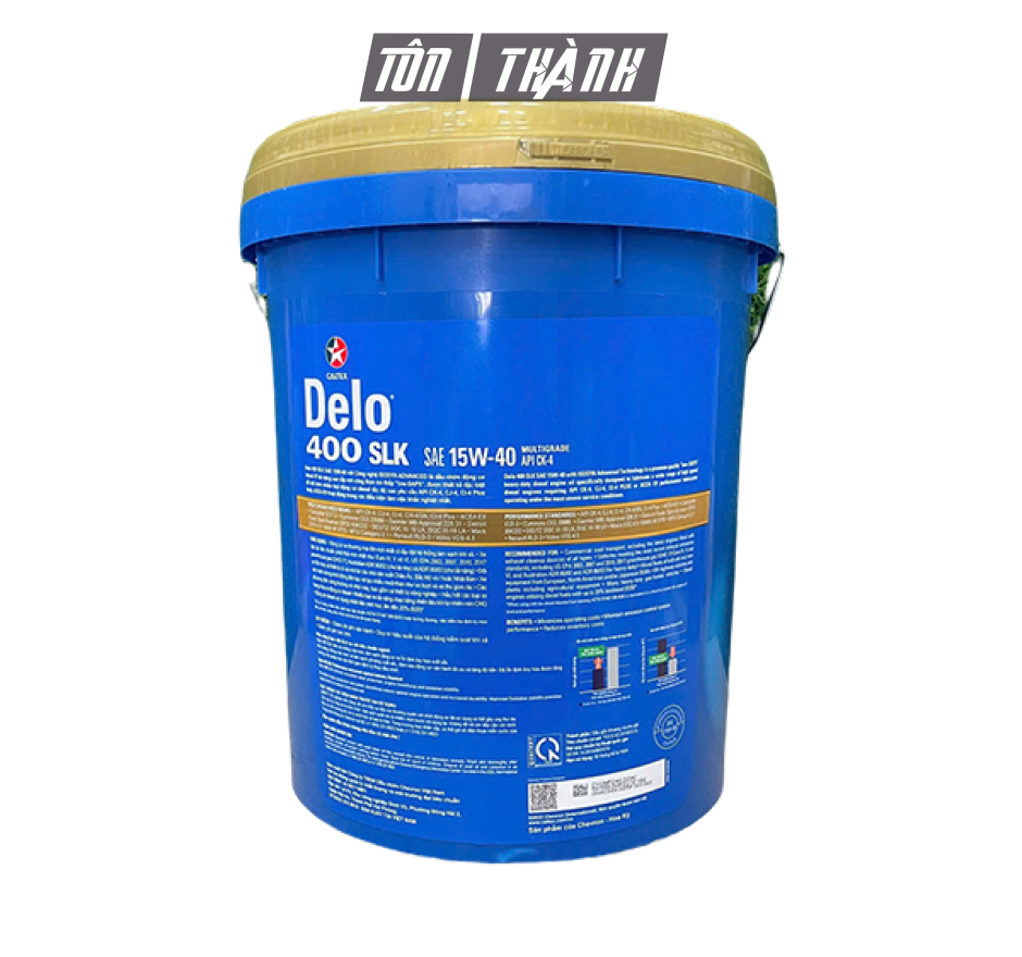 Nhớt ô tô Caltex Delo 400 SLK chuyên dùng cho động cơ Diesel 15w40 (18 Lít)