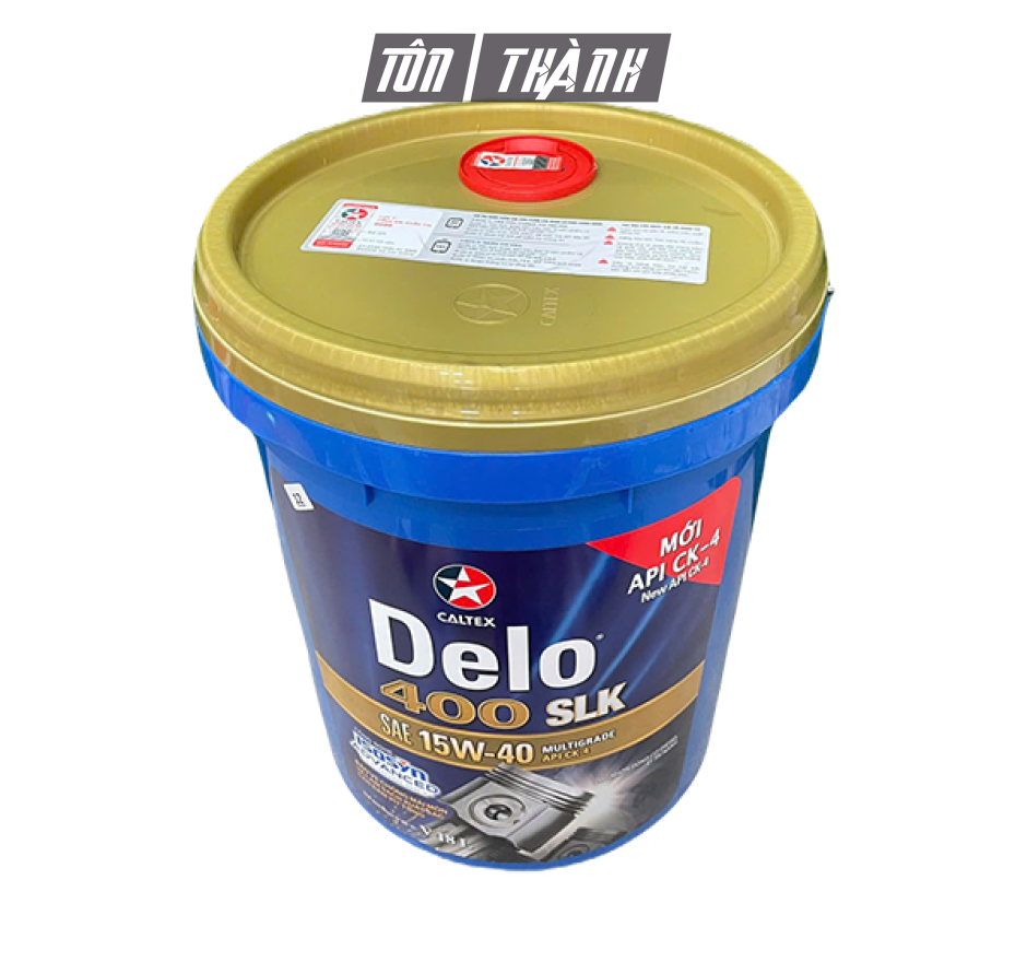 Nhớt ô tô Caltex Delo 400 SLK chuyên dùng cho động cơ Diesel 15w40 (18 Lít)
