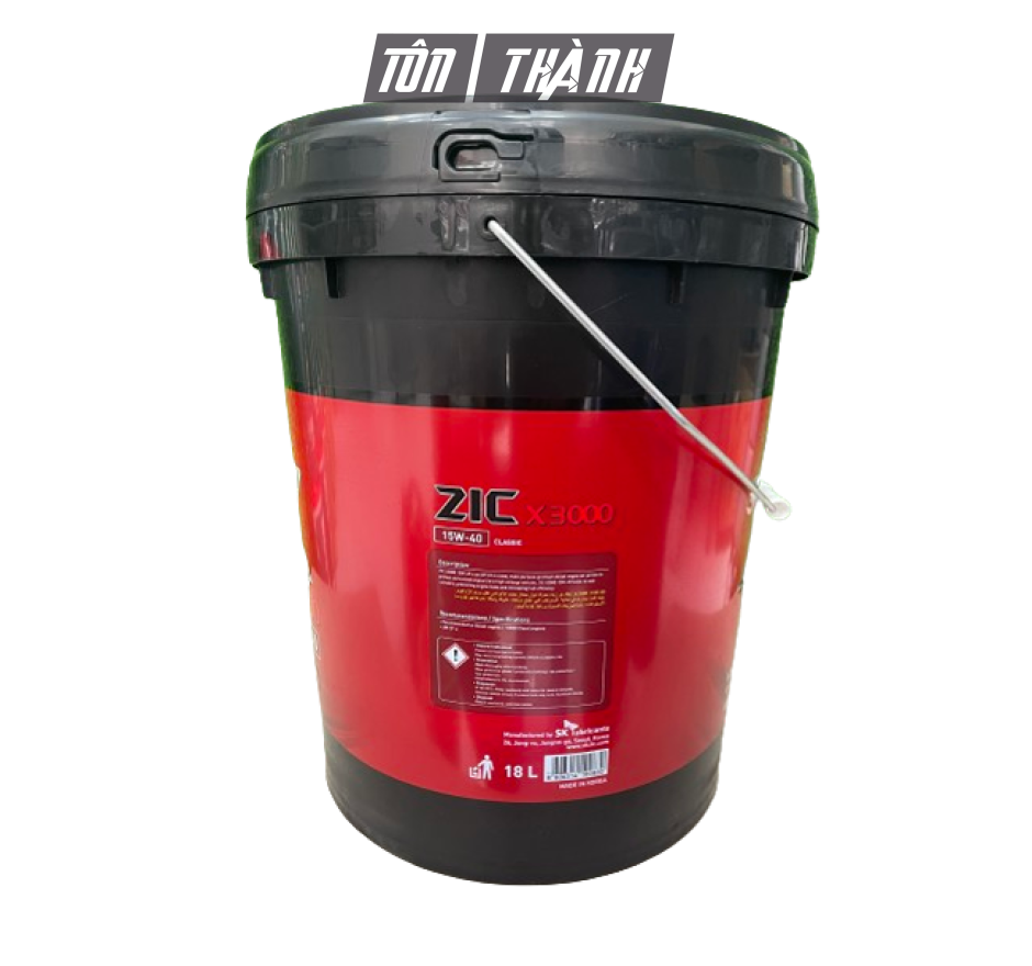 DẦU NHỚT XE TẢI NẶNG SK ZIC X3000 15W40 (18 LÍT)