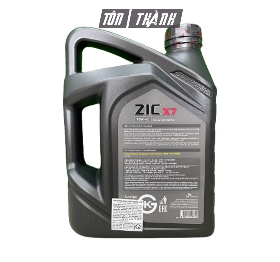DẦU ĐỘNG CƠ XE Ô TÔ SK ZIC X7 10W40 (4 LÍT)